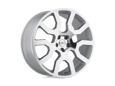 RedBourne Hercules Silver with Mirror Cut Face 4-Wheel Kit; 22x10; 37mm Offset