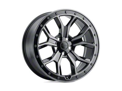 RedBourne Morland Gloss Metallic with Black Brushed Tint Face 4-Wheel Kit; 18x8.5; 25mm Offset