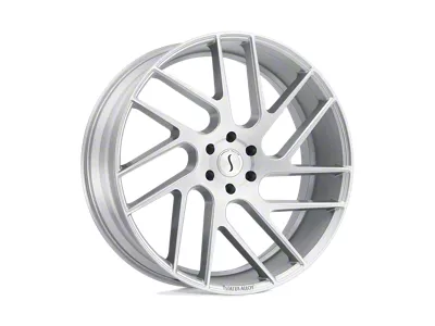 Status Juggernaut Silver with Brushed Machined Face 4-Wheel Kit; 24x9.5; 15mm Offset