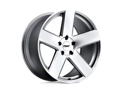 TSW Bristol Silver with Mirror Cut Face 4-Wheel Kit; 18x9.5; 35mm Offset