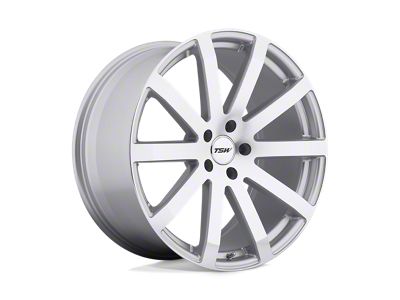 TSW Brooklands Silver with Mirror Cut Face 4-Wheel Kit; 18x9.5; 45mm Offset