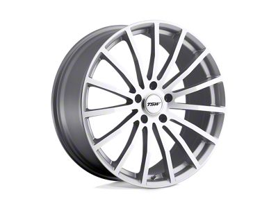 TSW Mallory Silver with Mirror Cut Face 4-Wheel Kit; 19x9.5; 45mm Offset