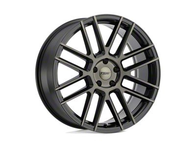 TSW Mosport Matte Black with Machine Face and Dark Tint 4-Wheel Kit; 18x9.5; 40mm Offset