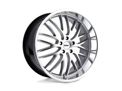 TSW Snetterton Hyper Silver with Mirror Cut Lip 4-Wheel Kit; 20x8.5; 35mm Offset