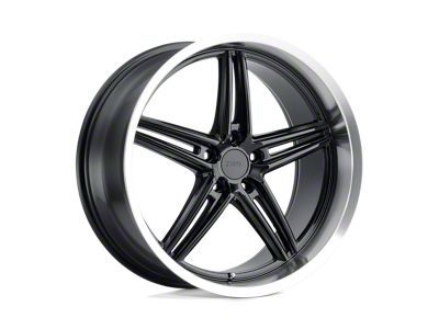 TSW Variante Gloss Black with Machined Lip 4-Wheel Kit; 20x10; 40mm Offset