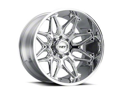 Tuff A.T. T3B Chrome 4-Wheel Kit; 24x14; -72mm Offset
