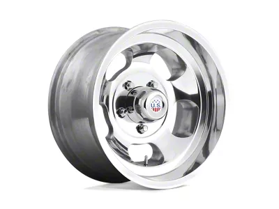 US Mag Indy High Luster Polished 4-Wheel Kit; 15x10; -50mm Offset