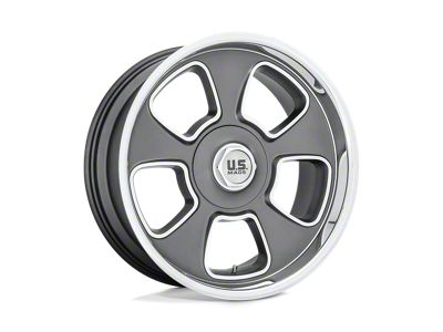 US Mag Boulevard Matte Gunmetal 4-Wheel Kit; 20x8; 1mm Offset; 5x127/5x139.7mm Bolt Pattern; 87.10mm Hub Bore