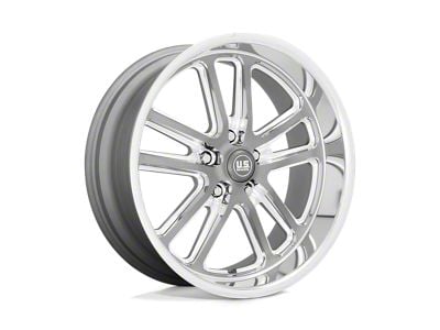 US Mag Bullet Textured Gunmetal with Milled Edges 4-Wheel Kit; 20x8; 1mm Offset