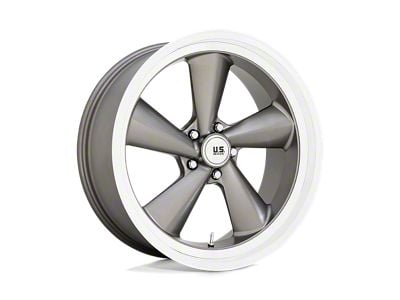 US Mag TS Anthracite with Diamond Cut Lip 4-Wheel Kit; Left Directional; 22x10.5; 0mm Offset; 5x127mm Bolt Pattern; 78.10mm Hub Bore