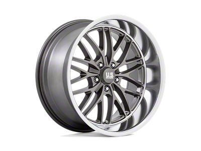 US Mag Santa Cruz Anthracite with Diamond Cut Lip 4-Wheel Kit; 20x8.5; 6mm Offset