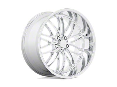 US Mag Santa Cruz Chrome 4-Wheel Kit; 22x10.5; 0mm Offset; 5x127mm Bolt Pattern; 78.10mm Hub Bore