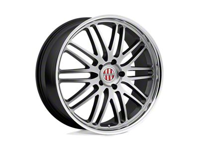 Victor Equipment Lemans Hyper Silver with Mirror Cut Lip 4-Wheel Kit; 18x11; 52mm Offset