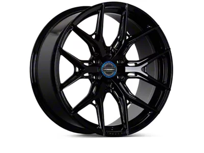 Vossen HF6-4 Gloss Black 4-Wheel Kit; 22x12; -44mm Offset