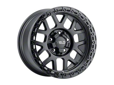 Weld Off-Road Cinch Satin Black 4-Wheel Kit; 17x9; -12mm Offset; 5x114.3/5x127mm Bolt Pattern; 78.10mm Hub Bore