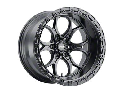 Weld Off-Road Ledge Six Satin Black 4-Wheel Kit; 20x10; -18mm Offset; 6x135mm Bolt Pattern; 87.10mm Hub Bore