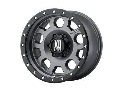 XD Enduro Pro Matte Gray with Black Reinforcing Ring 4-Wheel Kit; 20x9; 18mm Offset; 8x165.1mm Bolt Pattern; 125.10mm Hub Bore