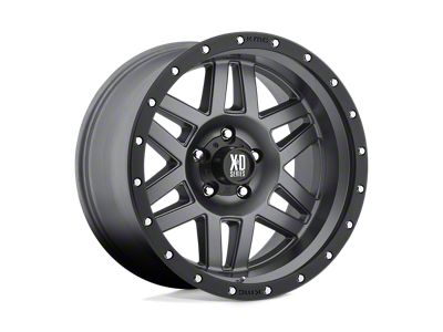 XD Machete Matte Gray with Black Ring 4-Wheel Kit; 17x9; -12mm Offset