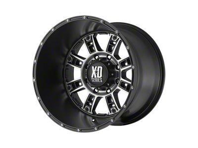 XD Riot Matte Black Machined 4-Wheel Kit; 20x9; 18mm Offset; 6x114.3mm Bolt Pattern; 72.56mm Hub Bore