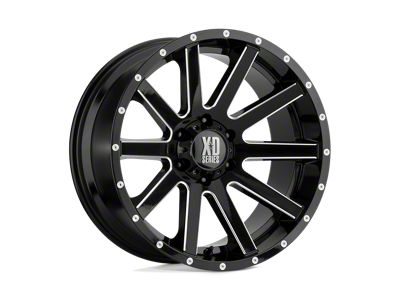 XD Heist Satin Black Milled 4-Wheel Kit; 20x10; -24mm Offset; 6x139.7mm Bolt Pattern; 106.10mm Hub Bore