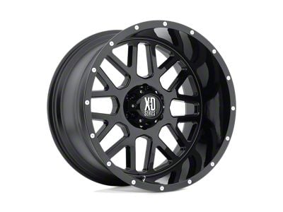 XD Grenade Satin Black 4-Wheel Kit; 18x9; 18mm Offset; 8x180mm Bolt Pattern; 124.20mm Hub Bore