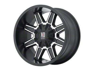 XD Trap Satin Black with Machined Face 4-Wheel Kit; 20x9; 18mm Offset
