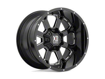 XD Buck 25 Gloss Black Milled 4-Wheel Kit; 20x9; 0mm Offset