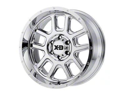 XD Delta Chrome 4-Wheel Kit; 20x9; -12mm Offset; 6x139.7mm Bolt Pattern; 106.10mm Hub Bore