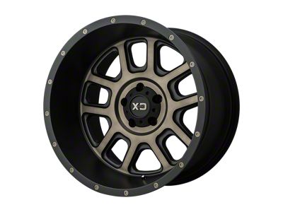 XD Delta Matte Black with Dark Tint Clear 4-Wheel Kit; 20x9; 18mm Offset; 8x170mm Bolt Pattern; 125.10mm Hub Bore