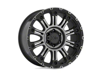 XD Hoss II Satin Black Machined with Gray Tint 4-Wheel Kit; 17x9; 18mm Offset