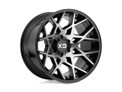 XD Chopstix Gloss Black Machined 4-Wheel Kit; 20x10; -24mm Offset; 5x127mm Bolt Pattern; 72.56mm Hub Bore