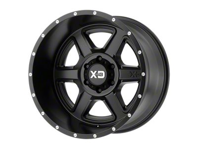 XD Fusion Satin Black 4-Wheel Kit; 20x9; 18mm Offset; 5x127mm Bolt Pattern; 72.56mm Hub Bore