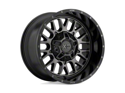 XD Snare Gloss Black with Gray Tint 4-Wheel Kit; 20x10; -18mm Offset