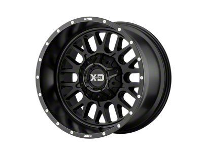XD Snare Satin Black 4-Wheel Kit; 20x10; -18mm Offset; 5x127/5x139.7mm Bolt Pattern; 78.10mm Hub Bore