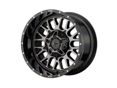 XD Snare Gloss Black with Gray Tint 4-Wheel Kit; 20x10; -18mm Offset; 6x135/6x139.7mm Bolt Pattern; 106.10mm Hub Bore