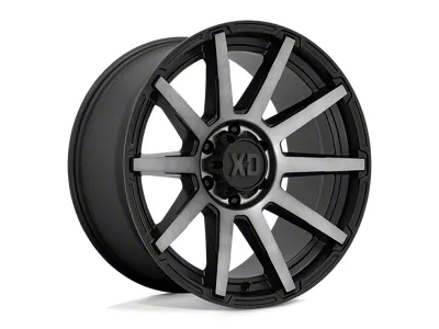XD Outbreak Satin Black with Gray Tint 4-Wheel Kit; 22x10; 12mm Offset