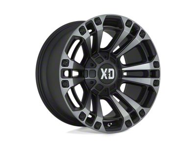 XD Monster 3 Satin Black with Gray Tint 4-Wheel Kit; 20x10; -18mm Offset