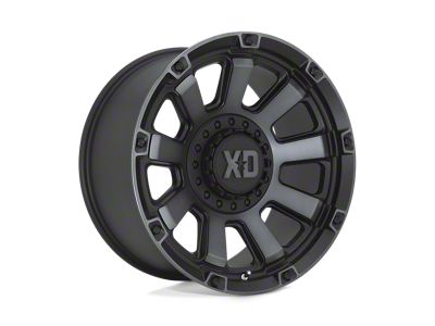 XD Gauntlet Satin Black with Gray Tint 4-Wheel Kit; 20x10; -18mm Offset