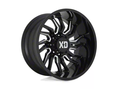 XD Tension Gloss Black Milled 4-Wheel Kit; 20x10; -18mm Offset