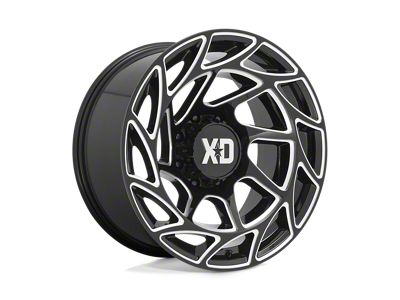 XD Onslaught Gloss Black Milled 4-Wheel Kit; 20x10; -18mm Offset