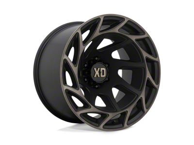 XD Onslaught Satin Black with Bronze Tint 4-Wheel Kit; 20x12; -44mm Offset