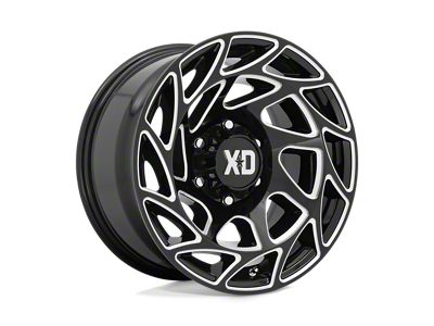 XD Onslaught Gloss Black Milled 4-Wheel Kit; 20x9; 0mm Offset