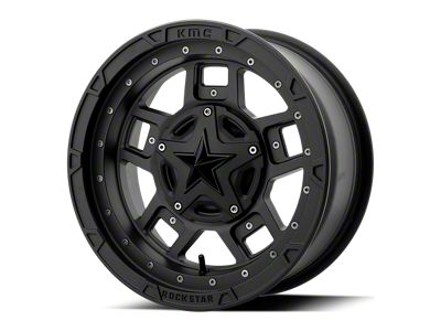 XD Rockstar III Satin Black 4-Wheel Kit; 14x7; 0mm Offset; 4x156mm Bolt Pattern; 132mm Hub Bore