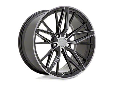 XO Luxury Zurich Gloss Black with Machined Gloss Dark Tint 4-Wheel Kit; 20x9; 20mm Offset