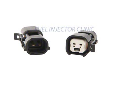 Fuel Injector Clinic Set of 6 US Car/EV6 Hard female to Denso male injector plug adaptors - PADPUtoD6