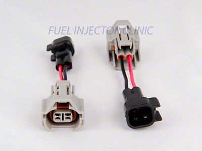 Fuel Injector Clinic Set of 8 female to US Car/EV6 male injector plug adaptors - PADPDtoU8