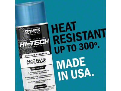 Seymour Hi-Tech Engine Enamel Spray Paint; AMC Blue Metallic; 12-Ounce