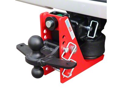 Shocker Hitch 14K Air Ride Hitch and Black Combo Sway Bar Tab Ball Mount for 2.50-Inch Receiver Hitch; 0.50 to 4.50-Inch Drop (Universal; Some Adaptation May Be Required)