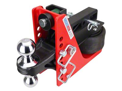 Shocker Hitch 14K Air Ride Hitch and Chrome Combo Ball Mount for 2-Inch Receiver Hitch; 0.50 to 4.50-Inch Drop (Universal; Some Adaptation May Be Required)