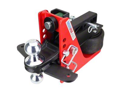 Shocker Hitch 14K Air Ride Hitch and Chrome Combo Sway Bar Tab Ball Mount for 2-Inch Receiver Hitch; 0.50 to 4.50-Inch Drop (Universal; Some Adaptation May Be Required)